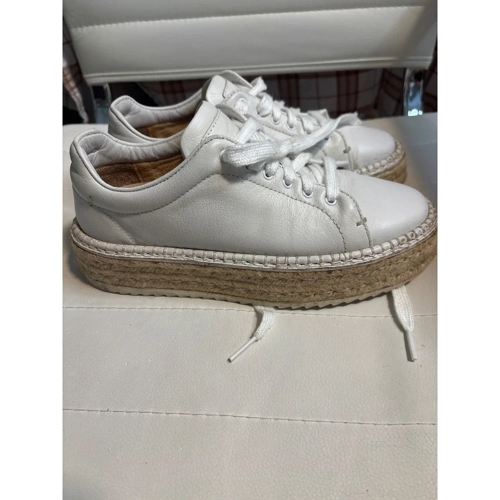 Rag & Bone Kent Leather‎ Platform Espadrille Sneakers Size 36.5